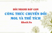 Công thức chuyển đổi giữa số Mol và Thể tích? KHTN 8